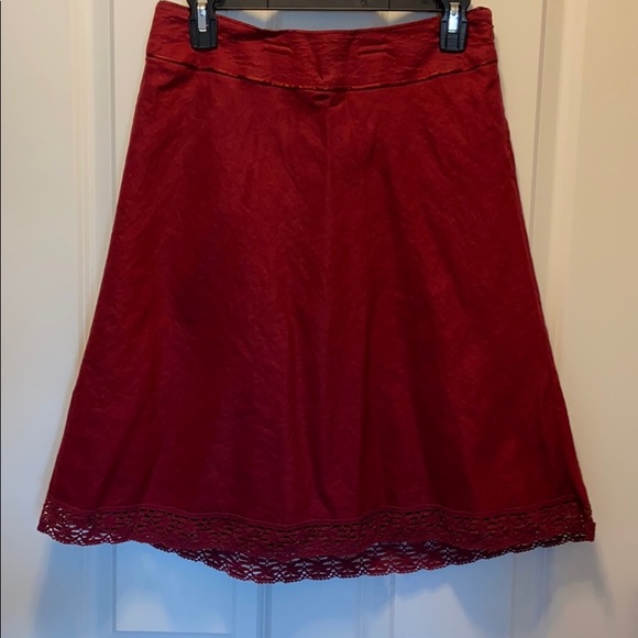 The Limited Dresses & Skirts - The Limited Cranberry Linen Skirt